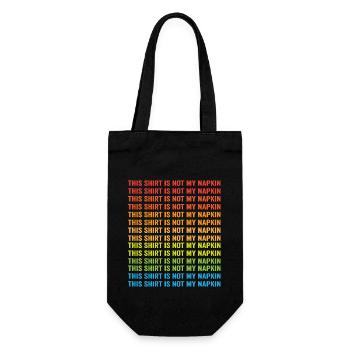Momlife New Dad This Shirt Is Not My Napkin Messy - Gift Bag for Bottles - black - Front