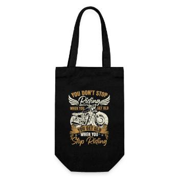 Vintage Biker Motorcycle Motorcyclist Biker - Gift Bag for Bottles - black - Front