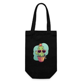 Cactus mignon mignon avec des lunettes de soleil pour l’été - Sac à bouteille - noir - Devant