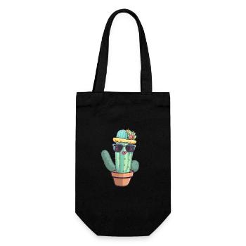 Cactus mignon mignon avec des lunettes de soleil pour l’été - Sac à bouteille - noir - Devant