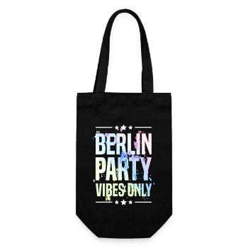 Berlin Party Vibes - Geschenkbeutel für Flaschen - Schwarz - Vorne