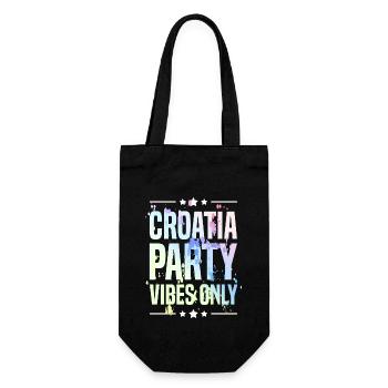 Croatia Party Vibes - Geschenkbeutel für Flaschen - Schwarz - Vorne