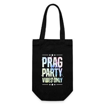 Prag Party Vibes - Geschenkbeutel für Flaschen - Schwarz - Vorne