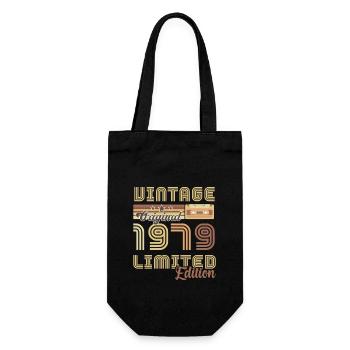 Original 1979 Vintage Vintage Retro Geburtstag - Geschenkbeutel für Flaschen - Schwarz - Vorne