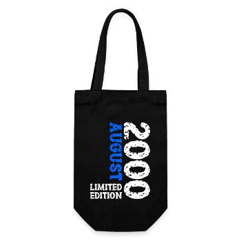 2000 August Limited Edition 23. Geburtstag Outfit - Geschenkbeutel für Flaschen - Schwarz - Vorne
