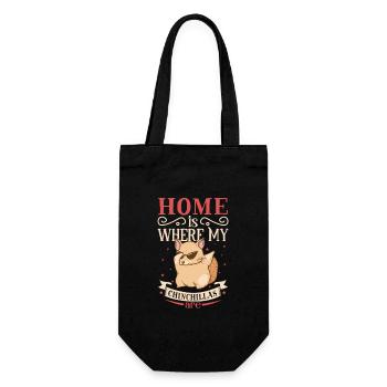 Chinchilla Lover Gift Gift Idea - Gift Bag for Bottles - black - Front