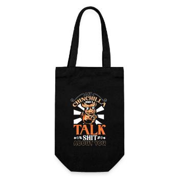 Chinchilla Lover Gift Gift Idea - Gift Bag for Bottles - black - Front