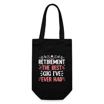 Retired Grandma Pensioner Pension Grandmother Reti - Gift Bag for Bottles - black - Front