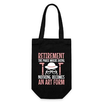 Retired Grandma Pensioner Pension Grandmother Reti - Gift Bag for Bottles - black - Front