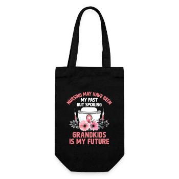 Retired Grandma Pensioner Pension Nurse Nursing Re - Gift Bag for Bottles - black - Front