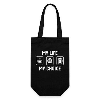 My life, my choice - Beer - Dartboard - - Gift Bag for Bottles - black - Front