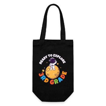Back To School Day Ready to Explore 3rd Grade - Geschenkbeutel für Flaschen - Schwarz - Vorne