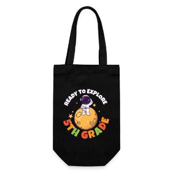 Back To School Day Ready to Explore 5th Grade - Geschenkbeutel für Flaschen - Schwarz - Vorne