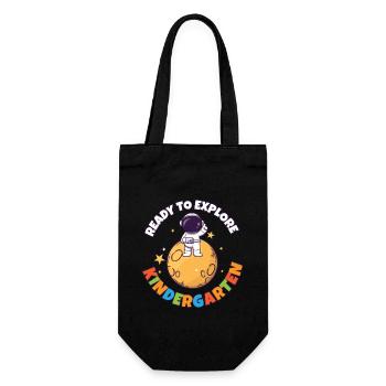 Back To School Day Ready to Explore Kindergarten - Geschenkbeutel für Flaschen - Schwarz - Vorne