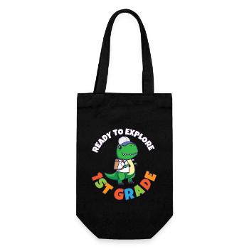 First Day Of School Day Ready to Explore 1st - Gift Bag for Bottles - black - Front