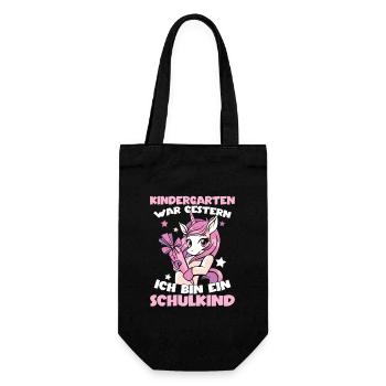 Ich Bin Ein Schulkind Grundschule - Geschenkbeutel für Flaschen - Schwarz - Vorne