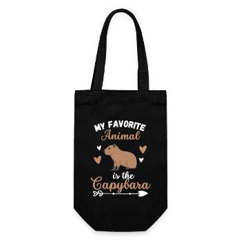 Animal Lover Rodent Cadeau Drôle Capybara - Sac à bouteille - noir - Devant