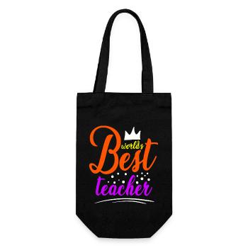 Meilleur professeur, enseignant, souvenir de remerciement - Sac à bouteille - noir - Devant