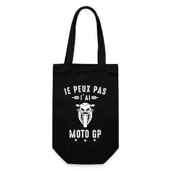 Moto GP Je peux pas j'ai Moto GP Motards Drôle - Sac à bouteille - noir - Devant