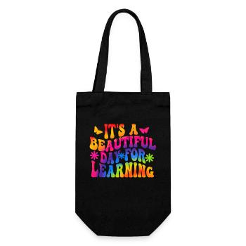 It's A Beautiful Day For Learning - Gift Bag for Bottles - black - Front
