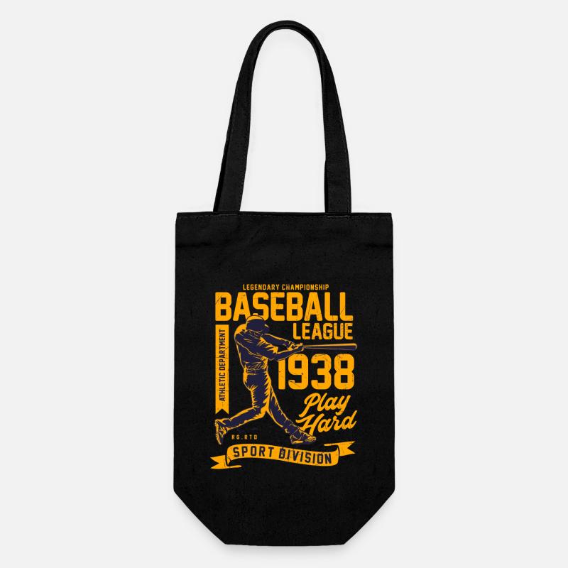 Graphique de la ligue de baseball - Sac à bouteille - noir