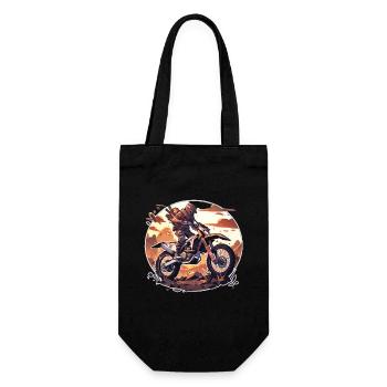 Supermoto Motocross Motocross Motorrad Biker - Geschenkbeutel für Flaschen - Schwarz - Vorne
