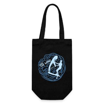 Ride The Wind Hydrofoil Wingfoil Wingfoiling - Gift Bag for Bottles - black - Front