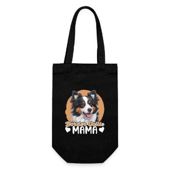 Border Collie Mama - Sac à bouteille - noir - Devant