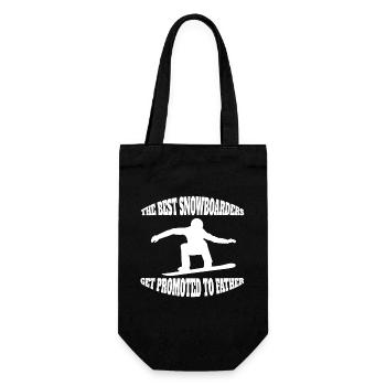 Snowboard Geschenk Snowboardsport Snowboardfahrer - Geschenkbeutel für Flaschen - Schwarz - Vorne