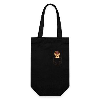 Sac Pèlerin Gallois Corgi chien amoureux mignon - Sac à bouteille - noir - Devant