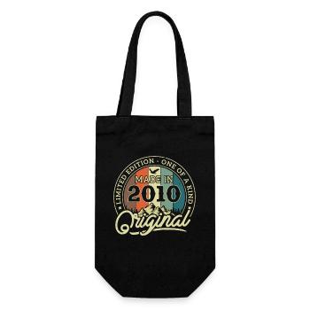 Cadeau Millésime 2010 - Sac à bouteille - noir - Devant