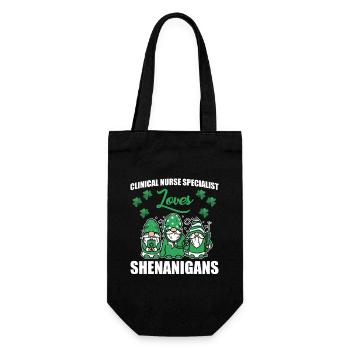 Clinical Nurse St. Patrick's Day - Gift Bag for Bottles - black - Front