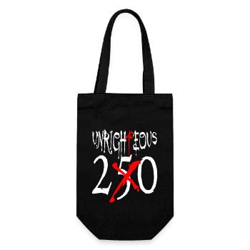 unrighteous - Geschenkbeutel für Flaschen - Schwarz - Vorne