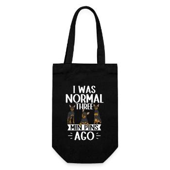 Miniature Pinscher Rehpinscher Min Pin Dog - Gift Bag for Bottles - black - Front