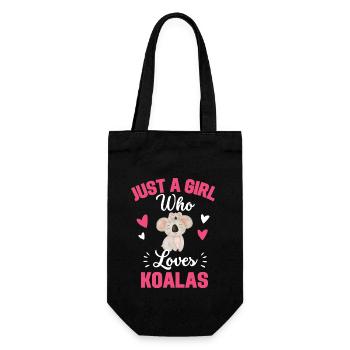 Australia Animal Lover Girl Gift Koala - Gift Bag for Bottles - black - Front