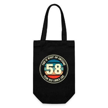 58e anniversaire Comment regarder 58 Cadeau rétro - Sac à bouteille - noir - Devant