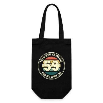 59e anniversaire pour que vous voyiez avec 59 cadeau rétro - Sac à bouteille - noir - Devant