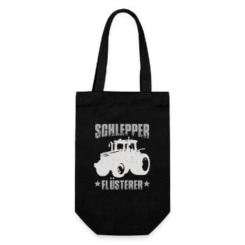 Traktor Sprüche Lustig - Geschenkbeutel für Flaschen - Schwarz - Vorne