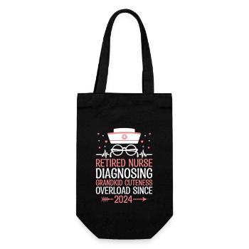 Retired Grandma Pensioner Pension Nurse Nursing Re - Gift Bag for Bottles - black - Front