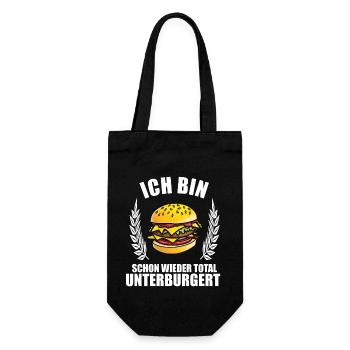 Hilfe Ich bin schon wieder total unterburgert - Geschenkbeutel für Flaschen - Schwarz - Vorne
