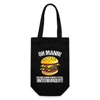 Hilfe Ich bin schon wieder total unterburgert - Geschenkbeutel für Flaschen - Schwarz - Vorne
