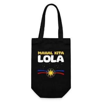 Mahal Kita Lola I Love You Grandma Philippines - Gift Bag for Bottles - black - Front