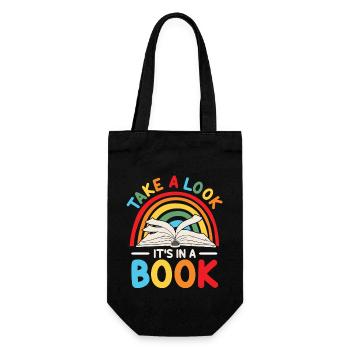 Jetez un coup d’œil C’est dans un rat de bibliothèque de lecture de livre - Sac à bouteille - noir - Devant