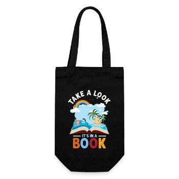 Jetez un coup d’œil C’est dans un rat de bibliothèque de lecture de livre - Sac à bouteille - noir - Devant