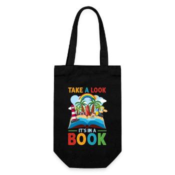 Jetez un coup d’œil C’est dans un rat de bibliothèque de lecture de livre - Sac à bouteille - noir - Devant