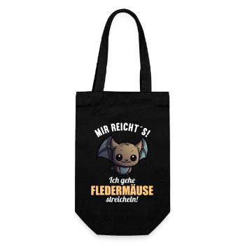 Mir reichts ich gehe Fledermäuse streicheln - Geschenkbeutel für Flaschen - Schwarz - Vorne