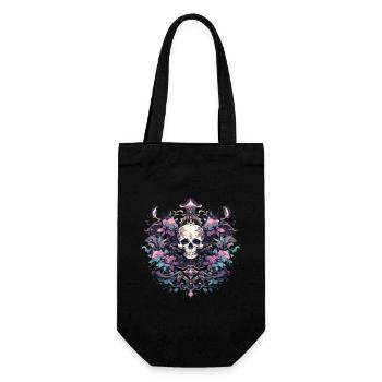 Crâne Crâne Crânes Crâne Squelette - Sac à bouteille - noir - Devant