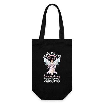 Breast cancer Awareness Support Survivors Pink - Gift Bag for Bottles - black - Front