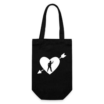 Cœur avec flèche - Joueur de fléchettes - - Sac à bouteille - noir - Devant