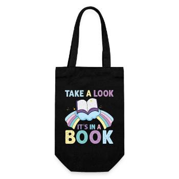 Jetez un coup d’œil C’est dans un rat de bibliothèque de lecture de livre - Sac à bouteille - noir - Devant